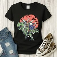Dabbing Halloween Characters Women's T-Shirt thumb 3