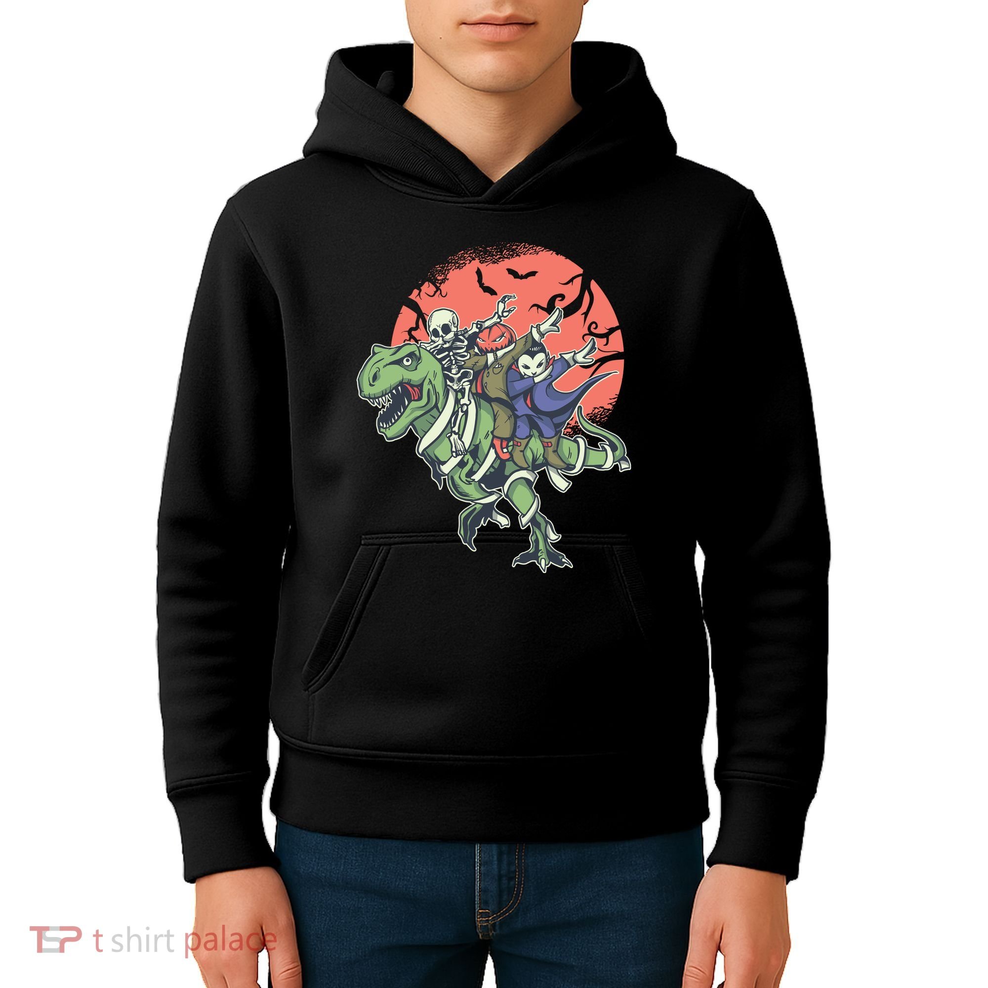 Dabbing Halloween Characters Kids Hoodie