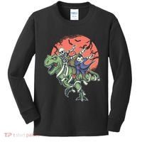 Dabbing Halloween Characters Kids Long Sleeve Shirt thumb 0