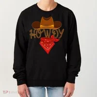 Distressed Howdy Cowboy Women's Sweatshirt thumb 0
