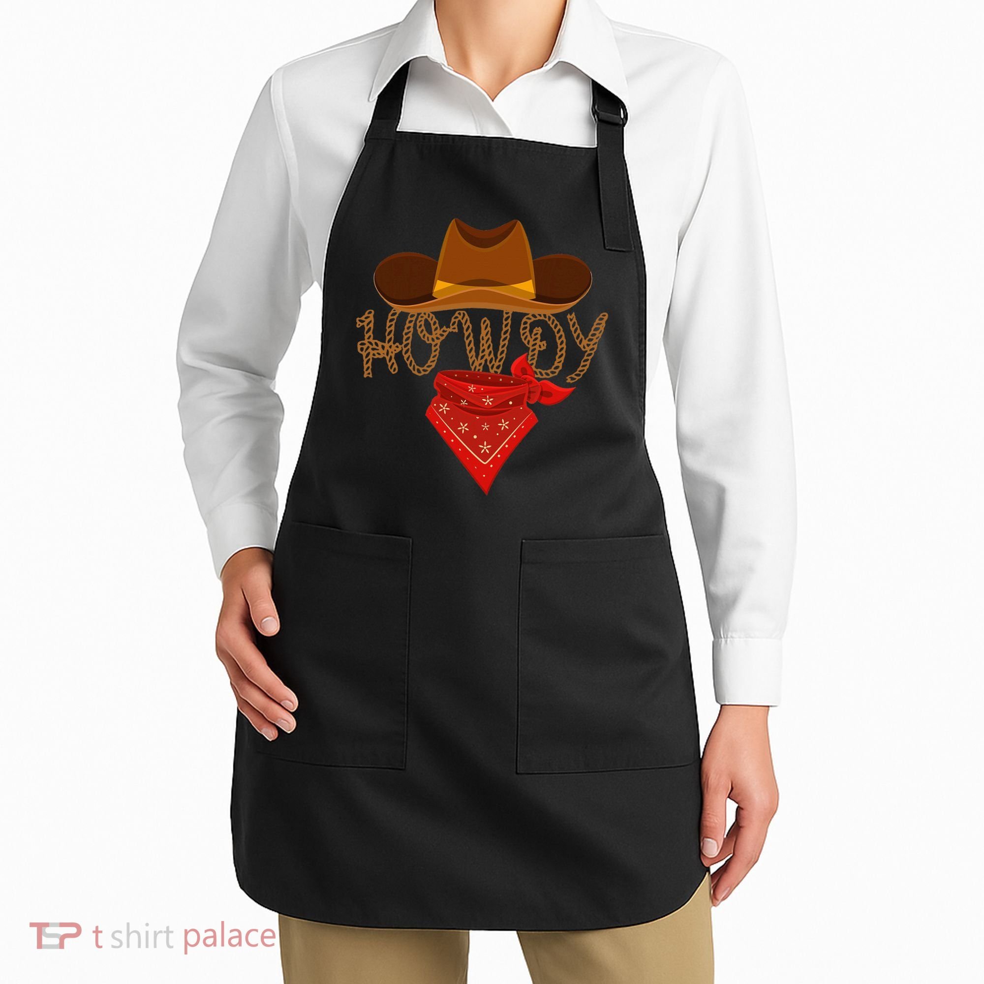 Distressed Howdy Cowboy Apron