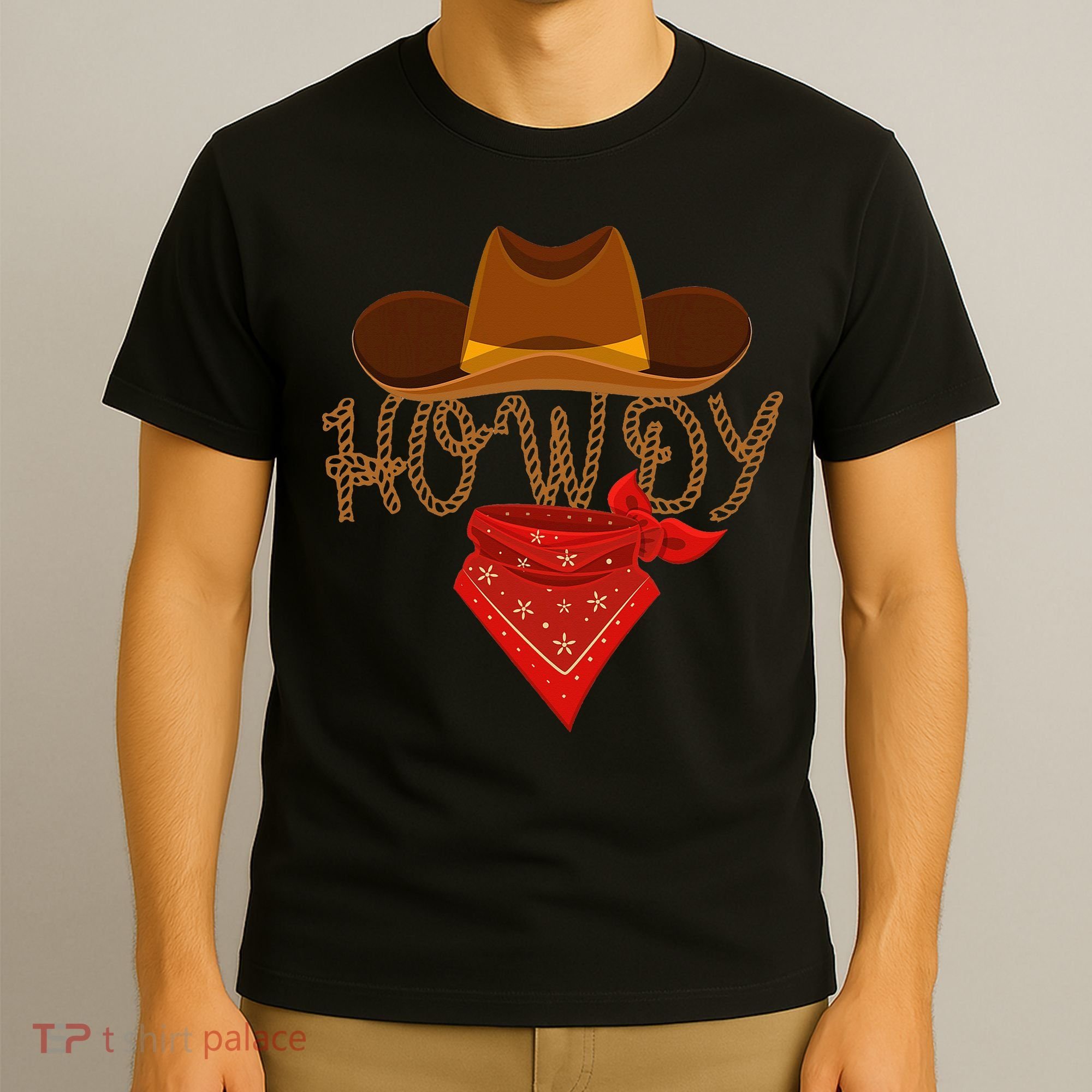 Distressed Howdy Cowboy T-Shirt