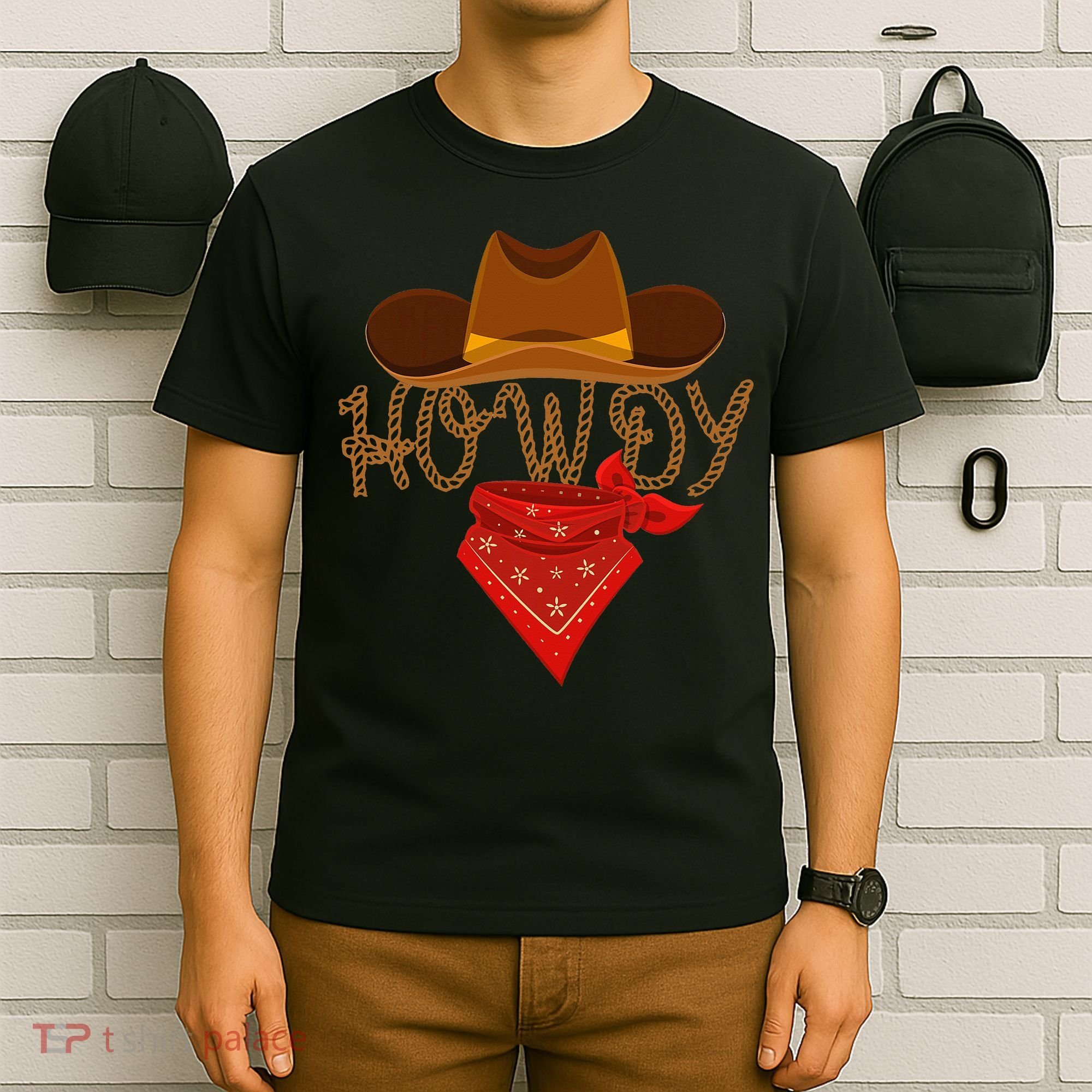 Distressed Howdy Cowboy T-Shirt