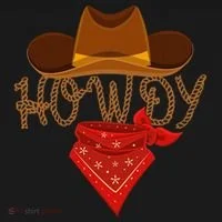 Distressed Howdy Cowboy Women's Hoodie thumb 2