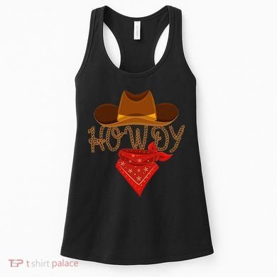 Distressed Howdy Cowboy Women's Tank Top