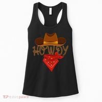 Distressed Howdy Cowboy Women's Tank Top thumb 0