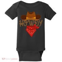 Distressed Howdy Cowboy Baby Bodysuit thumb 0