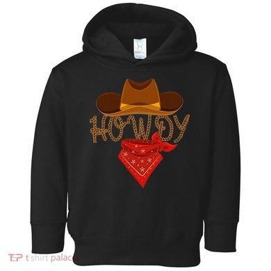Distressed Howdy Cowboy Toddler Hoodie