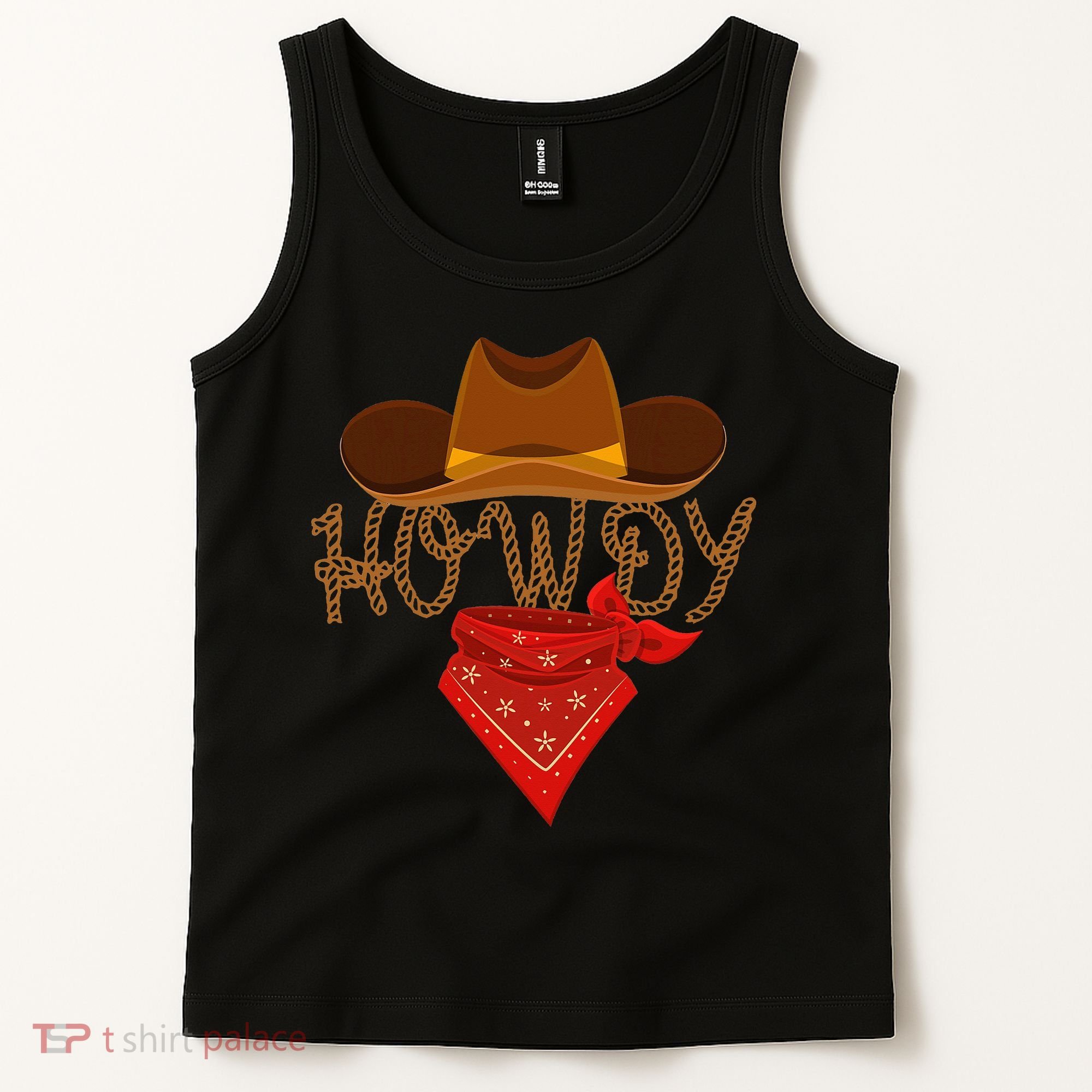 Distressed Howdy Cowboy Tank Top