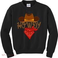 Distressed Howdy Cowboy Kids Sweatshirt thumb 0