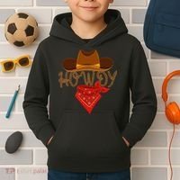 Distressed Howdy Cowboy Kids Hoodie thumb 2