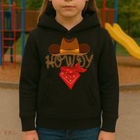 Distressed Howdy Cowboy Kids Hoodie thumb 3