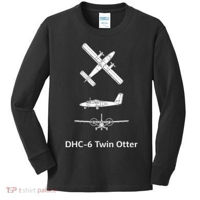De Havilland Canada Dhc6 Twin Otter Plane Twin Otter Dhc6 Kids Long Sleeve Shirt