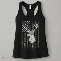 Deer Hunting Camo American Flag Women's Tank Top thumb 3