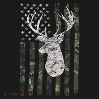 Deer Hunting Camo American Flag Kids T-Shirt thumb 4