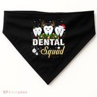 Dentist Hygienist Christmas Dental Squad Cute Gift USA-Made Doggie Bandana thumb 0