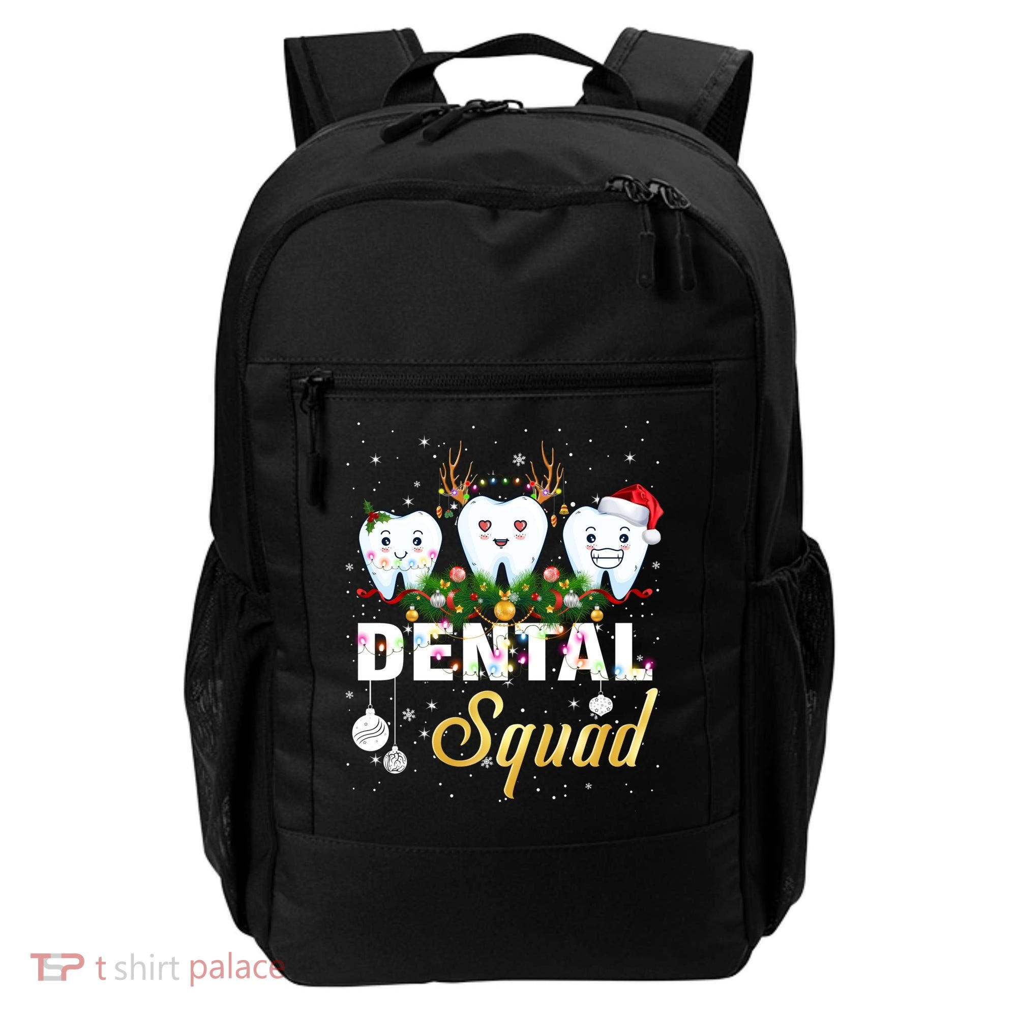 Dentist Hygienist Christmas Dental Squad Cute Gift Backpack