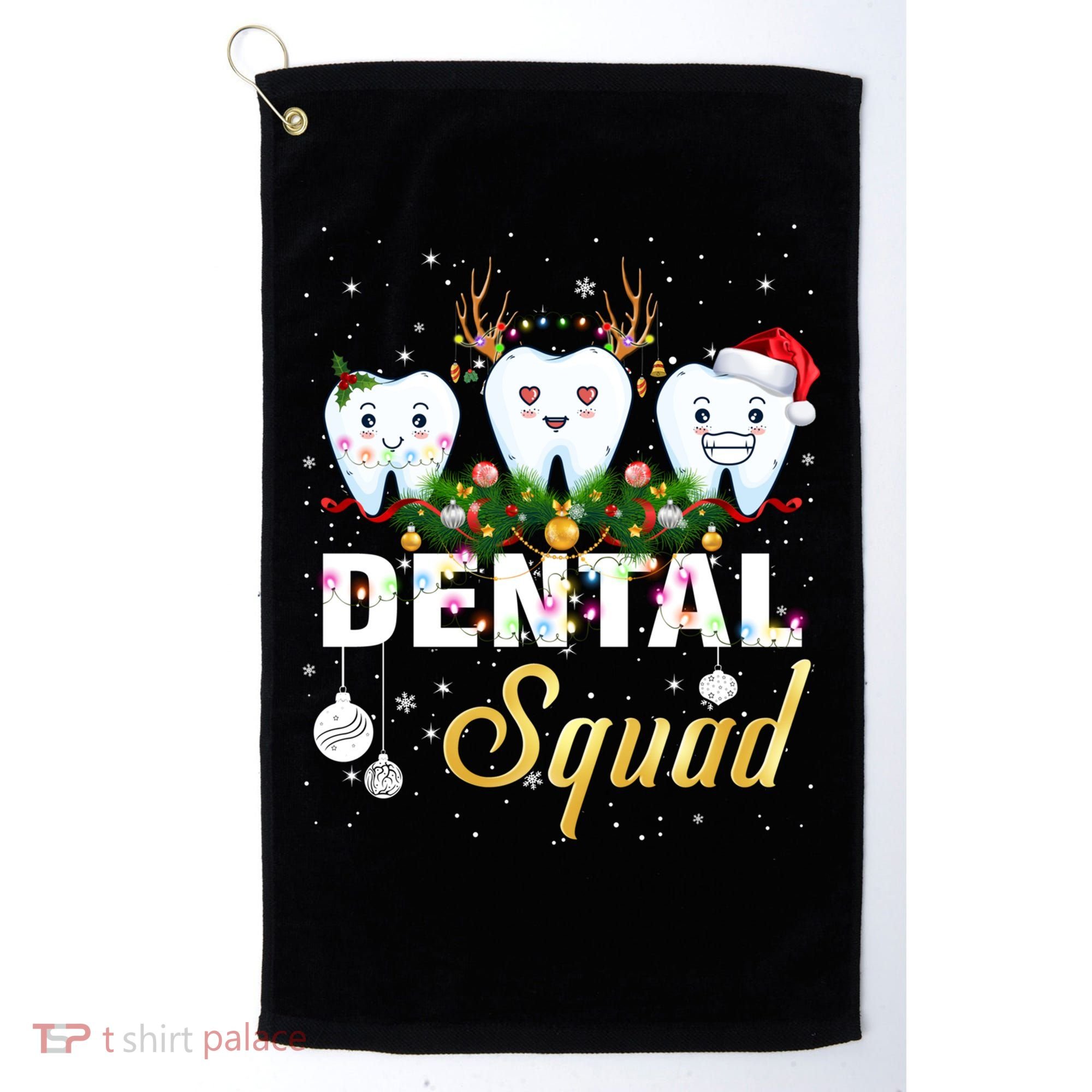 Dentist Hygienist Christmas Dental Squad Cute Gift Golf Towel