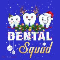 Dentist Hygienist Christmas Dental Squad Cute Gift Coaster thumb 2