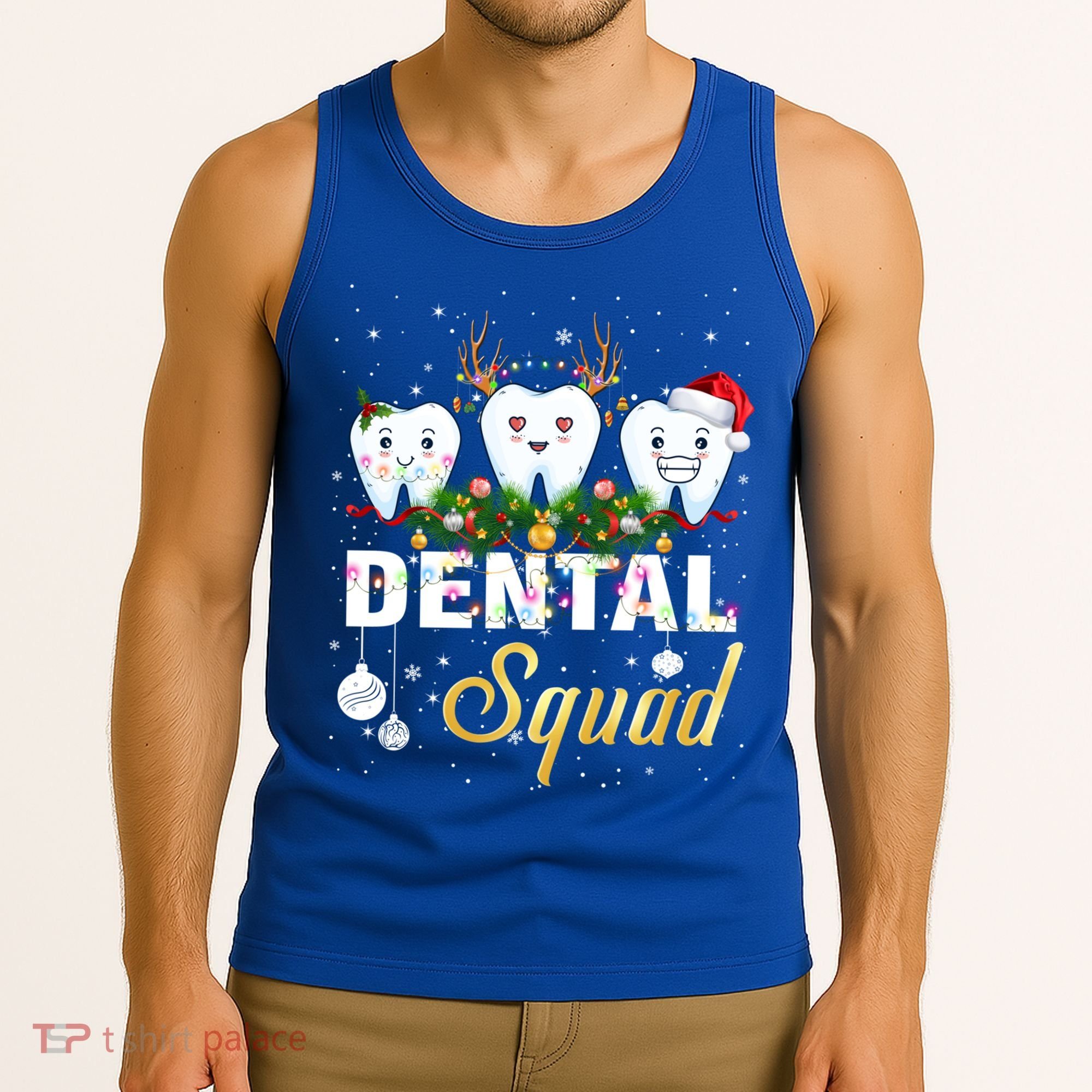 Dentist Hygienist Christmas Dental Squad Cute Gift Tank Top