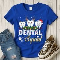 Dentist Hygienist Christmas Dental Squad Cute Gift Women's T-Shirt thumb 3