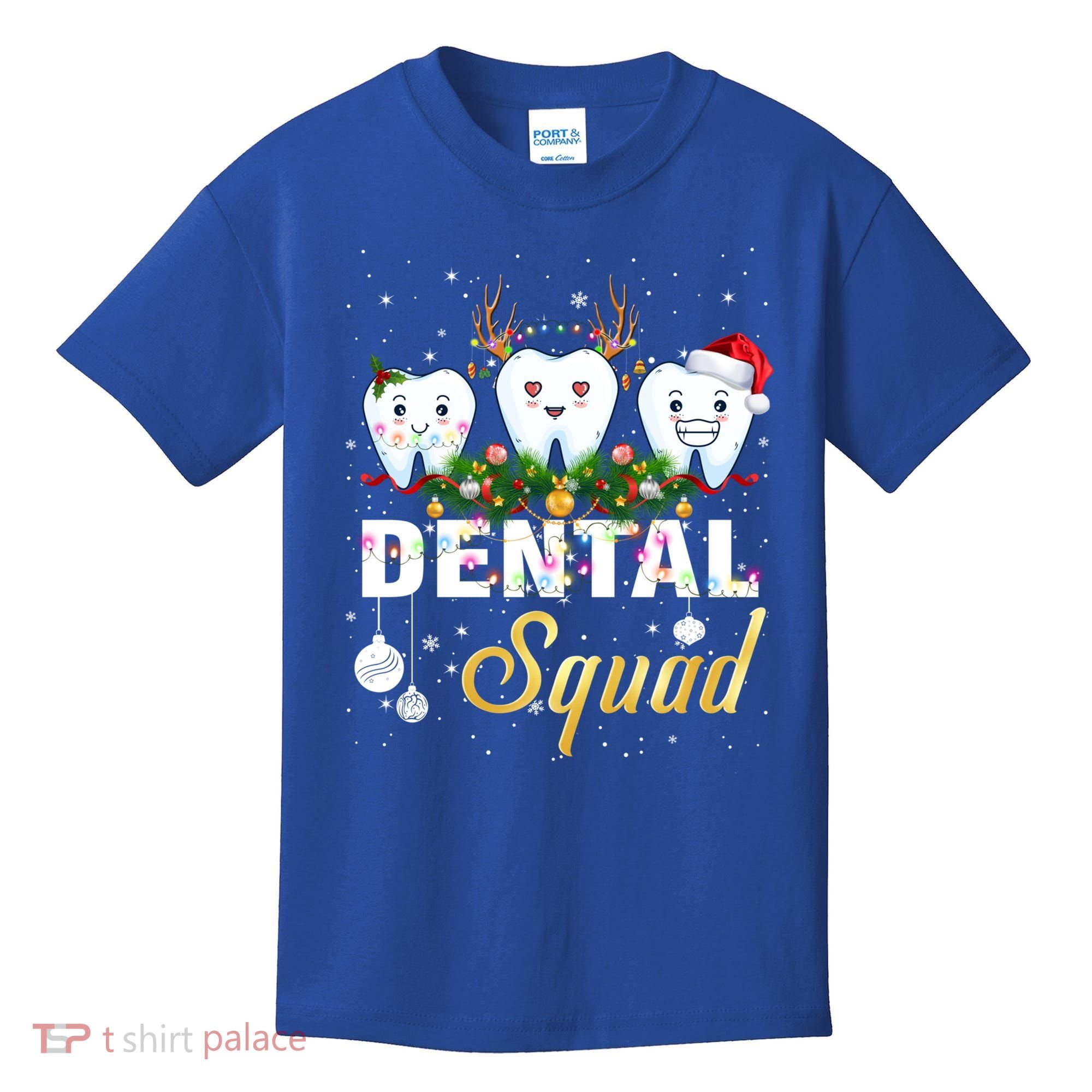Dentist Hygienist Christmas Dental Squad Cute Gift Kids T-Shirt