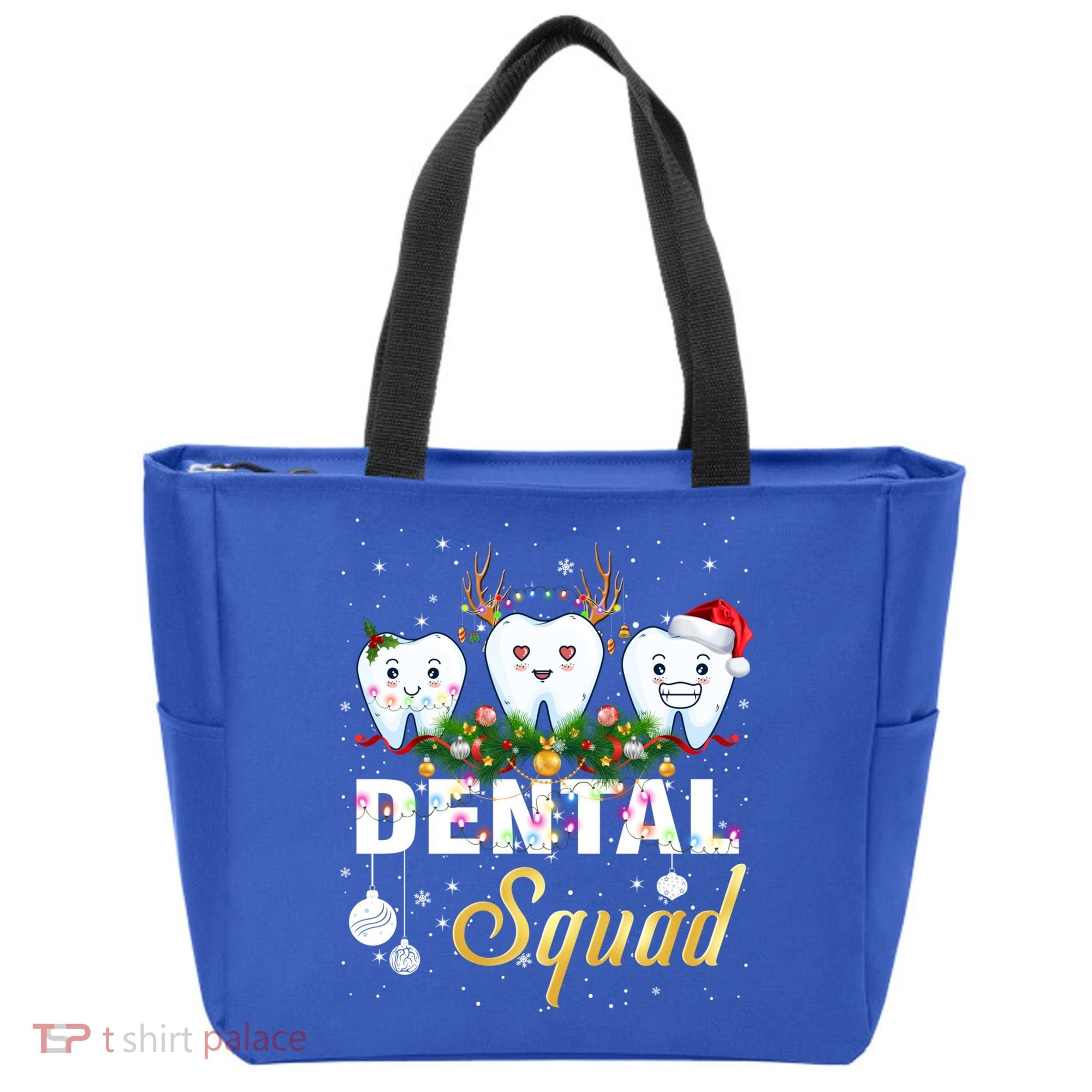 Dentist Hygienist Christmas Dental Squad Cute Gift Tote Bag