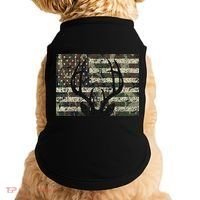 Deer Hunting Camo American Flag Buck Antlers Hunter Country Doggie Tank thumb 0