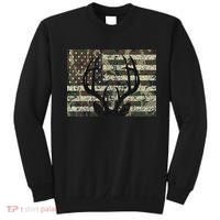 Deer Hunting Camo American Flag Buck Antlers Hunter Country Sweatshirt thumb 0