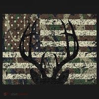 Deer Hunting Camo American Flag Buck Antlers Hunter Country Coaster thumb 2