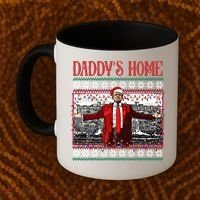 Daddys Home Donald Trump Christmas Coffee Mug thumb 2