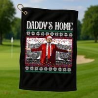 Daddys Home Donald Trump Christmas Golf Towel thumb 1