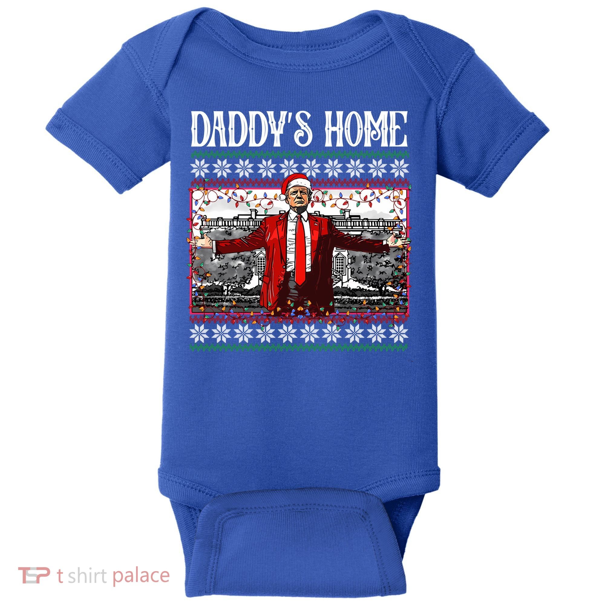Daddys Home Donald Trump Christmas Baby Bodysuit
