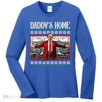 Daddys Home Donald Trump Christmas Women's Long Sleeve Shirt thumb 0