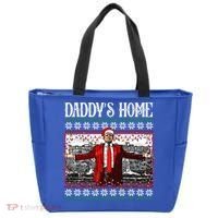 Daddys Home Donald Trump Christmas Tote Bag thumb 0