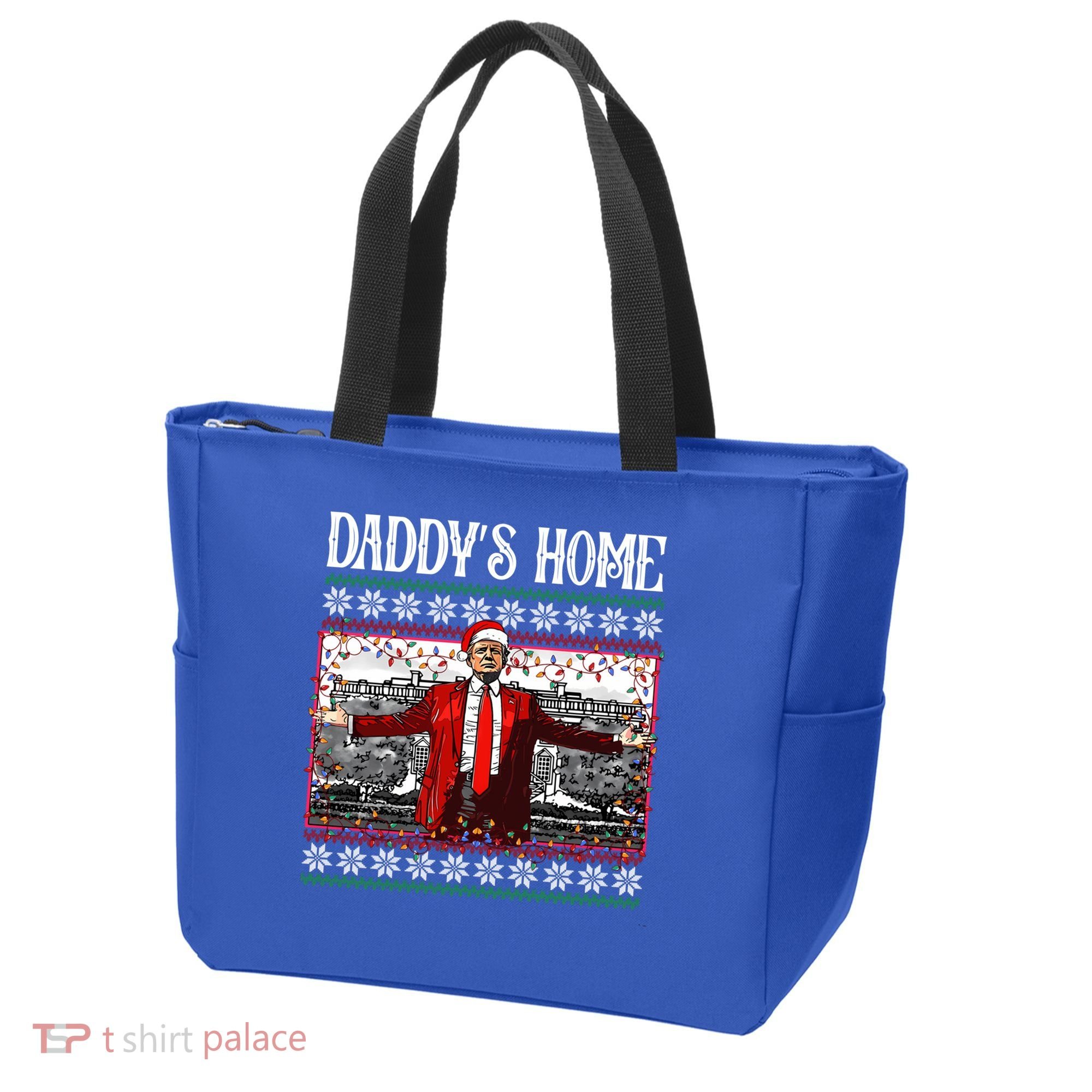 Daddys Home Donald Trump Christmas Tote Bag