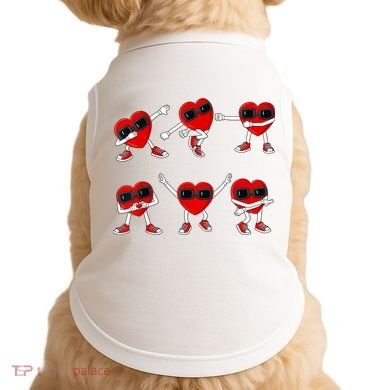 Dancing Hearts Dance Challenge Valentines Day Doggie Tank