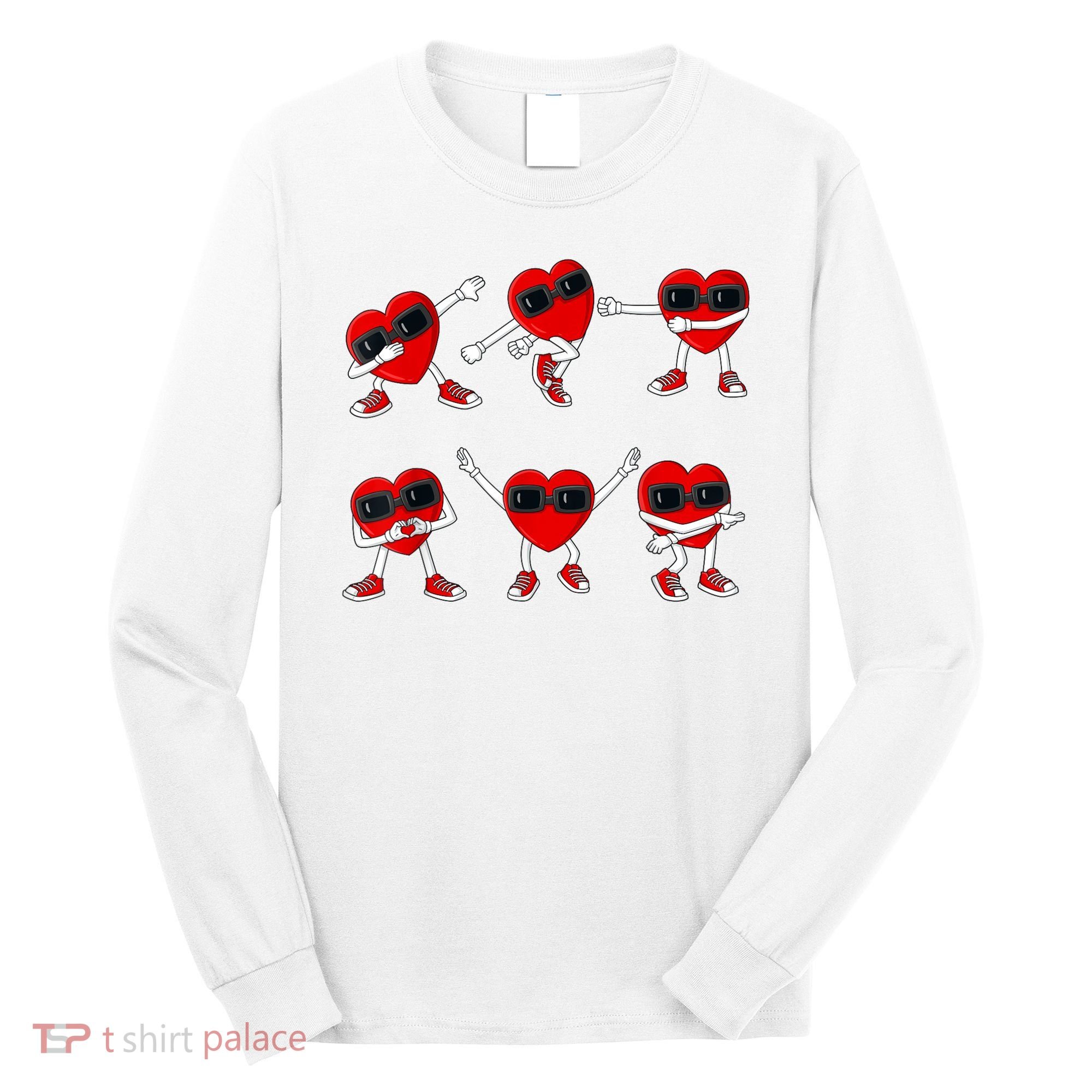 Dancing Hearts Dance Challenge Valentines Day Long Sleeve Shirt