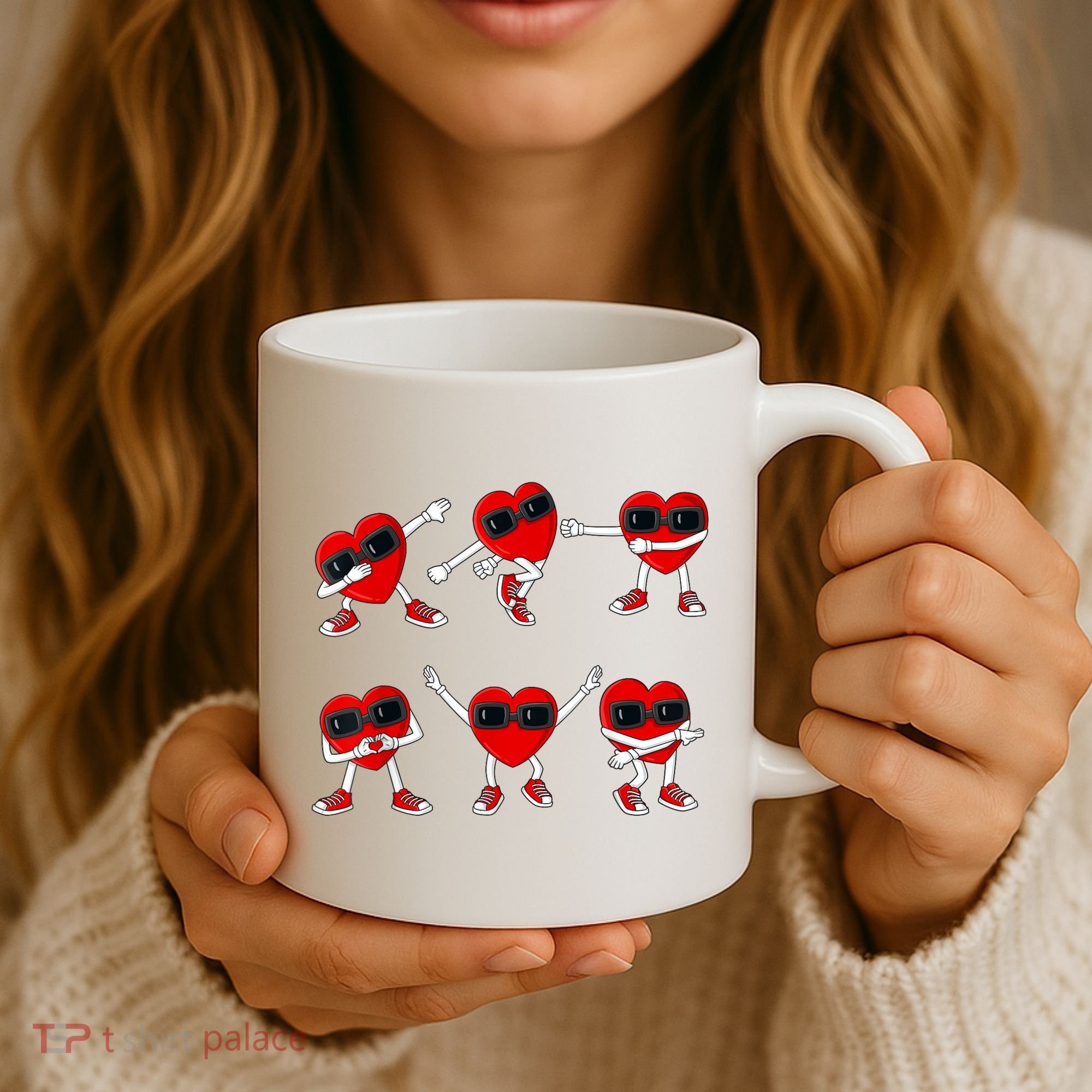 Dancing Hearts Dance Challenge Valentines Day Coffee Mug