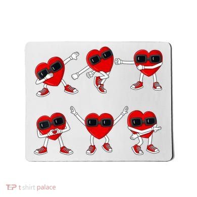Dancing Hearts Dance Challenge Valentines Day Mousepad