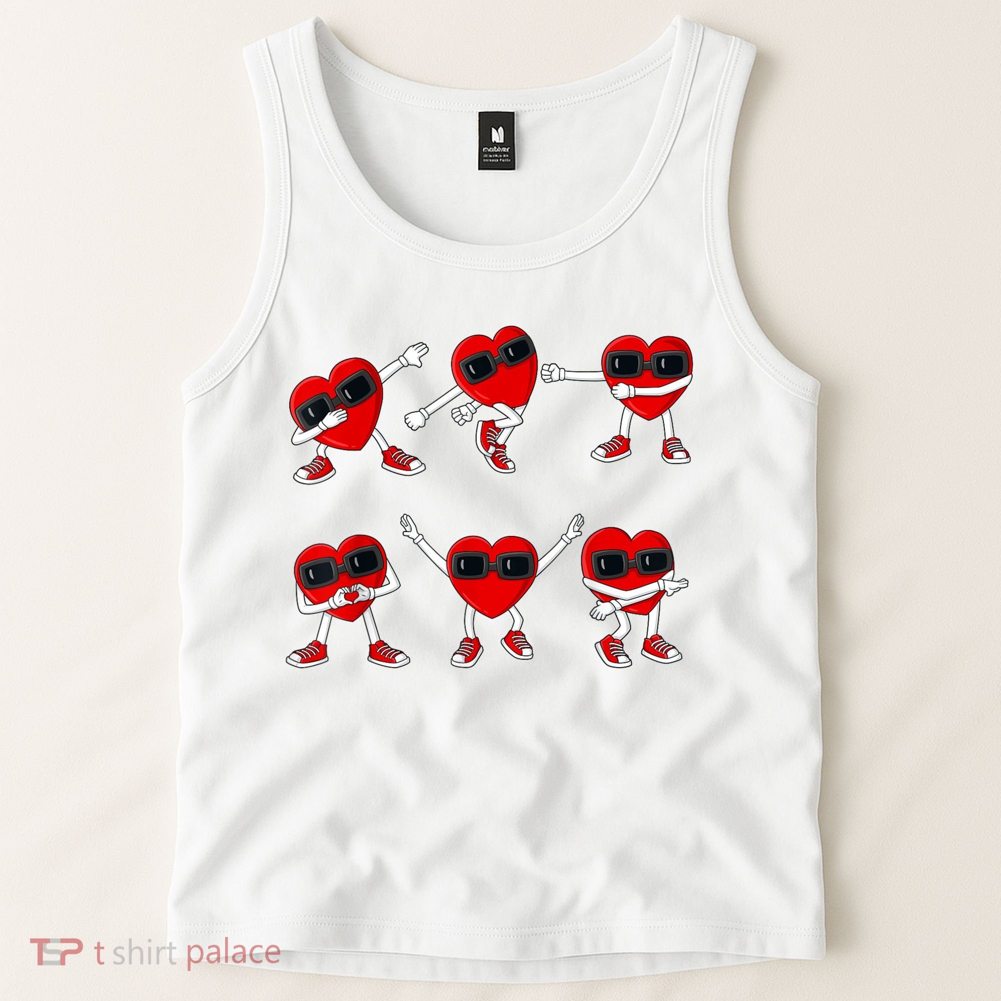 Dancing Hearts Dance Challenge Valentines Day Tank Top
