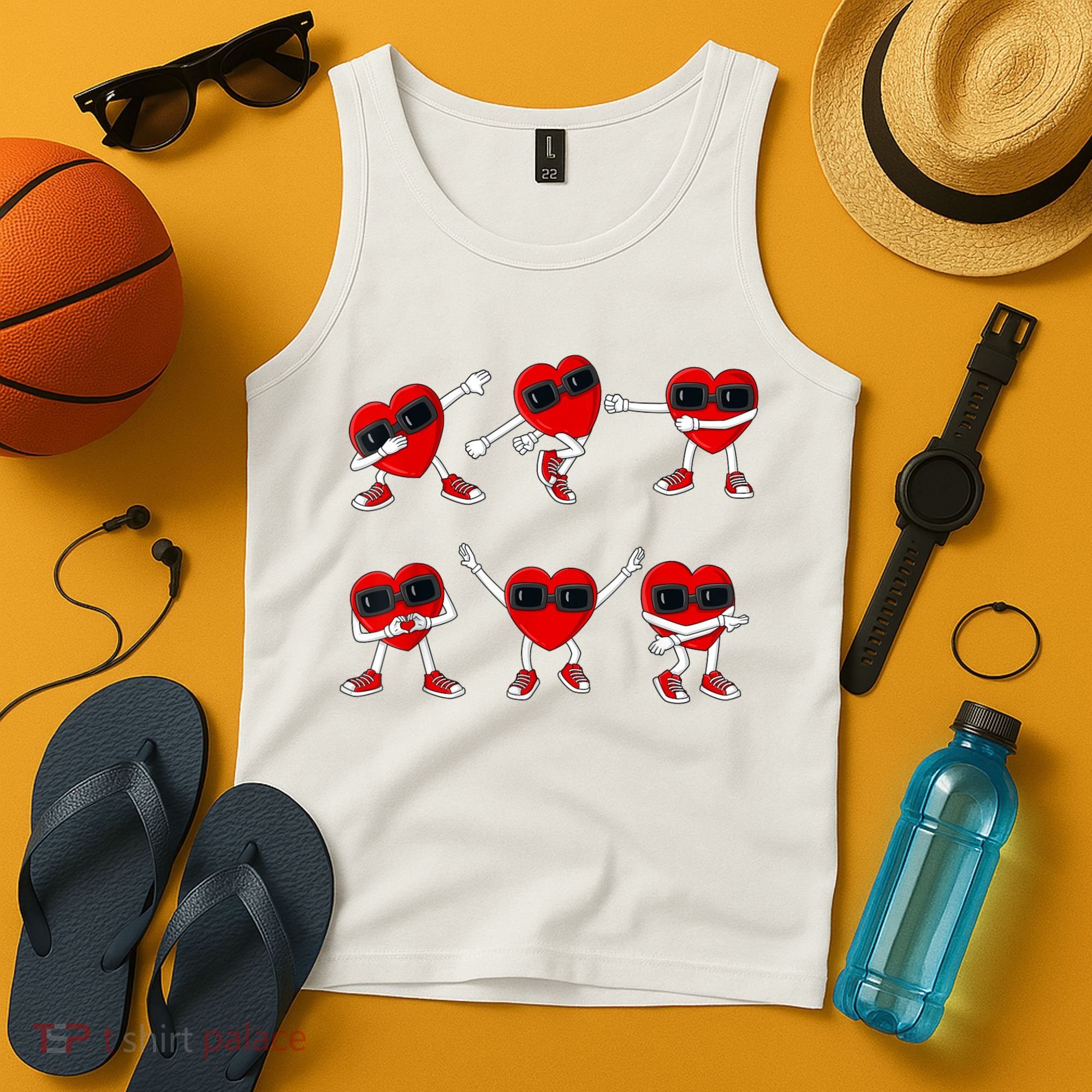 Dancing Hearts Dance Challenge Valentines Day Tank Top