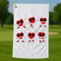 Dancing Hearts Dance Challenge Valentines Day Golf Towel thumb 1
