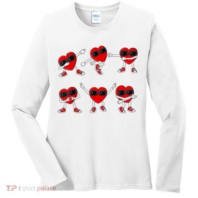 Dancing Hearts Dance Challenge Valentines Day Women's Long Sleeve Shirt