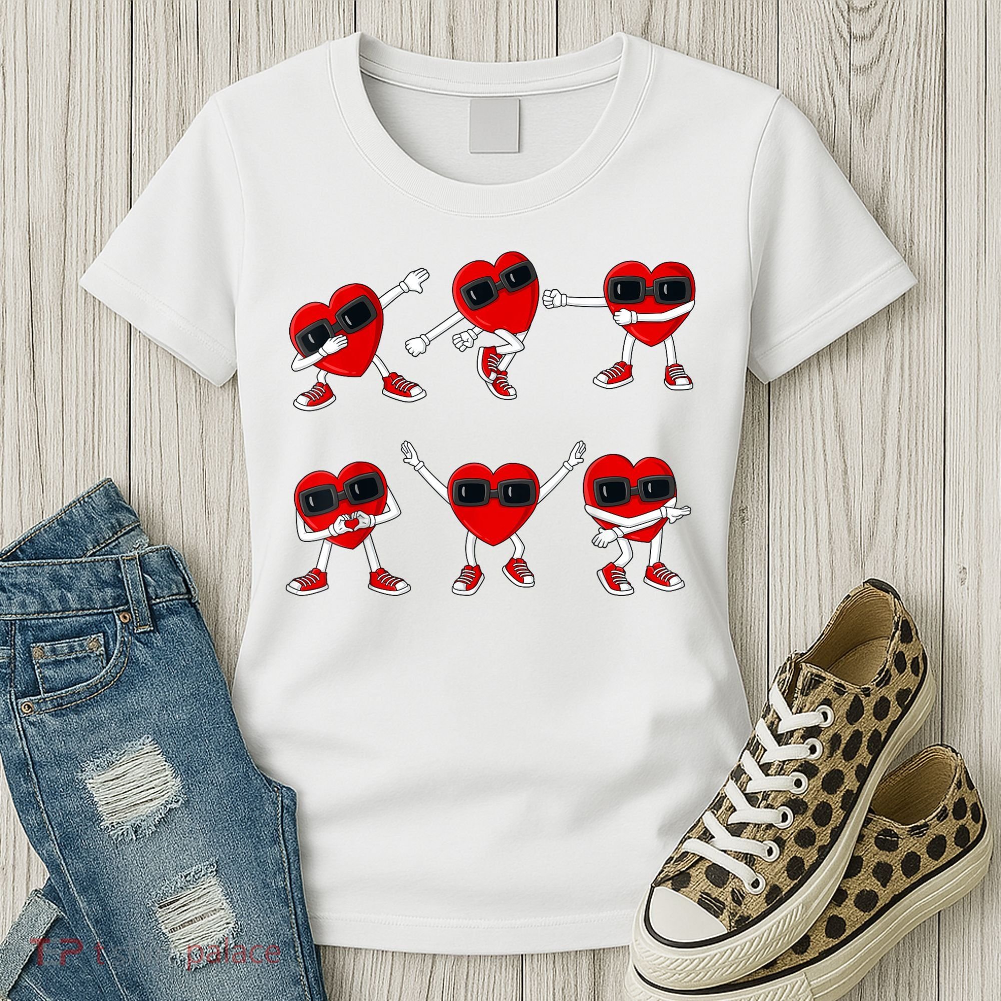 Dancing Hearts Dance Challenge Valentines Day Women's T-Shirt
