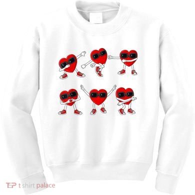 Dancing Hearts Dance Challenge Valentines Day Kids Sweatshirt
