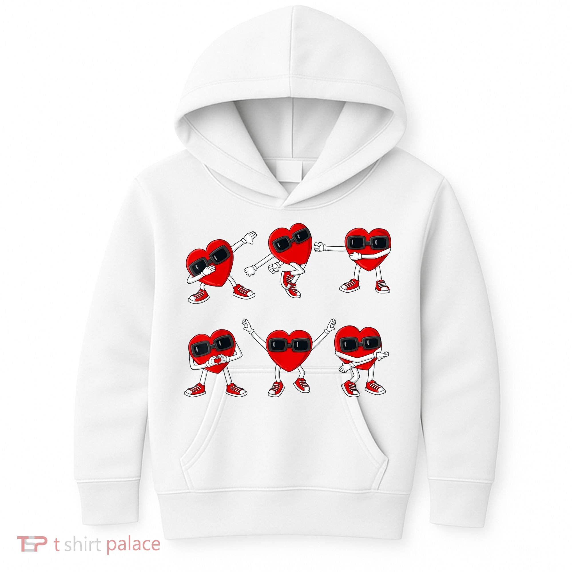 Dancing Hearts Dance Challenge Valentines Day Kids Hoodie