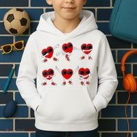 Dancing Hearts Dance Challenge Valentines Day Kids Hoodie thumb 2