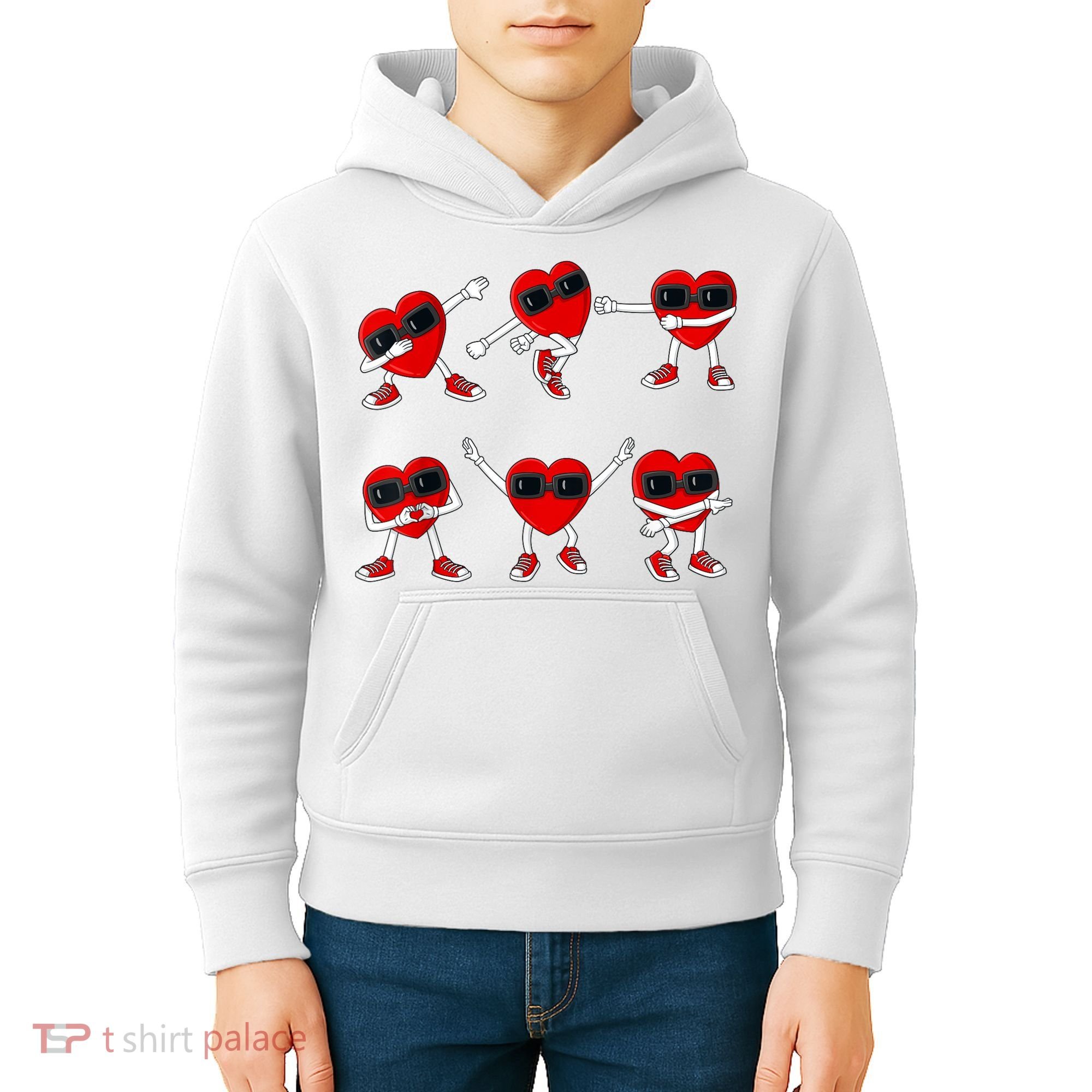Dancing Hearts Dance Challenge Valentines Day Kids Hoodie