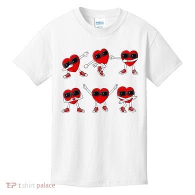 Dancing Hearts Dance Challenge Valentines Day Kids T-Shirt